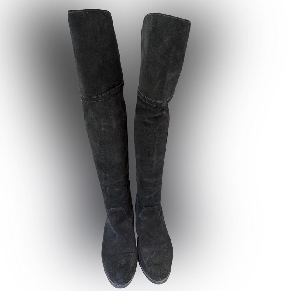 La Canadienne knee-high suede pull-on boots